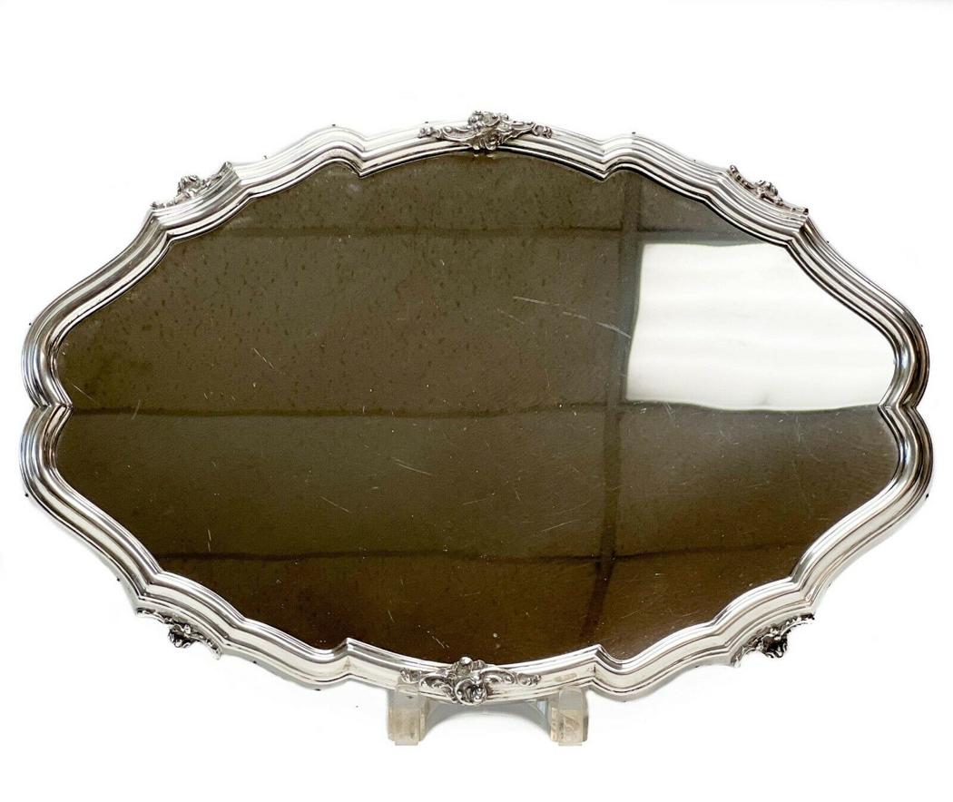 Fassi Arno Milan Italy 800 Silver Mirrored Plateau (1 of 7)