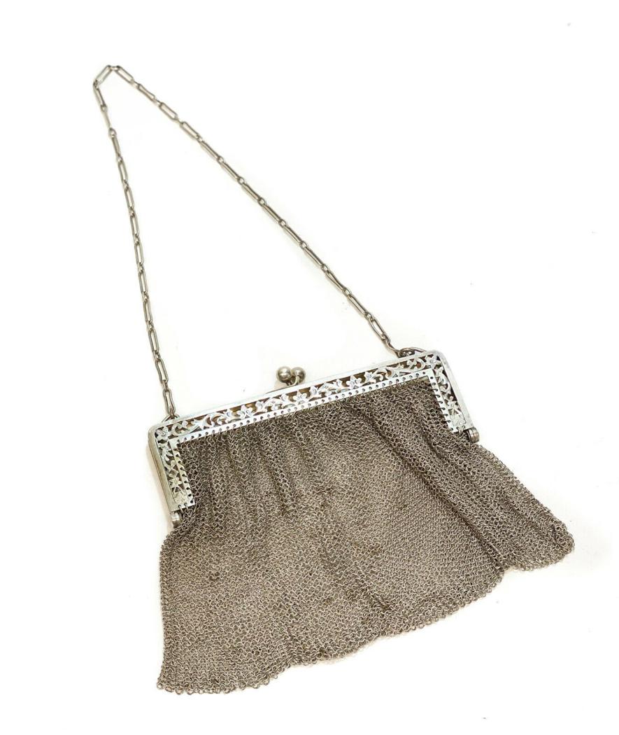 Sterling Silver Mesh Chainmail Purse Handbag (1 of 4)