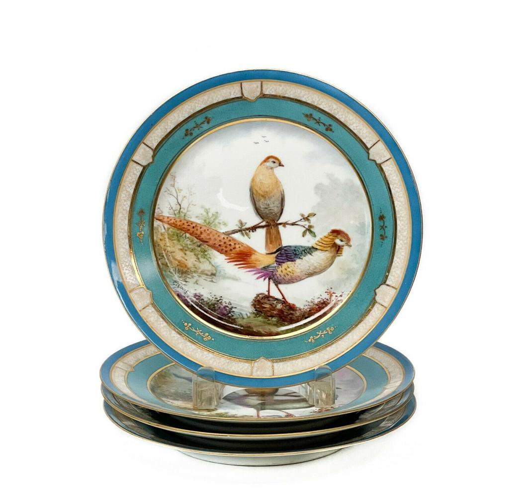 4 Sevres France Hand Painted Porcelain Cabinet Plates (1 of 5)
