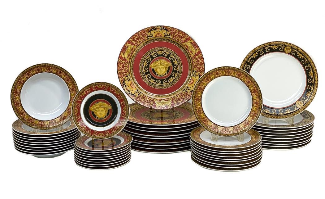 50pc Versace Rosenthal Dinner Service for 10 in Medusa (1 of 8)