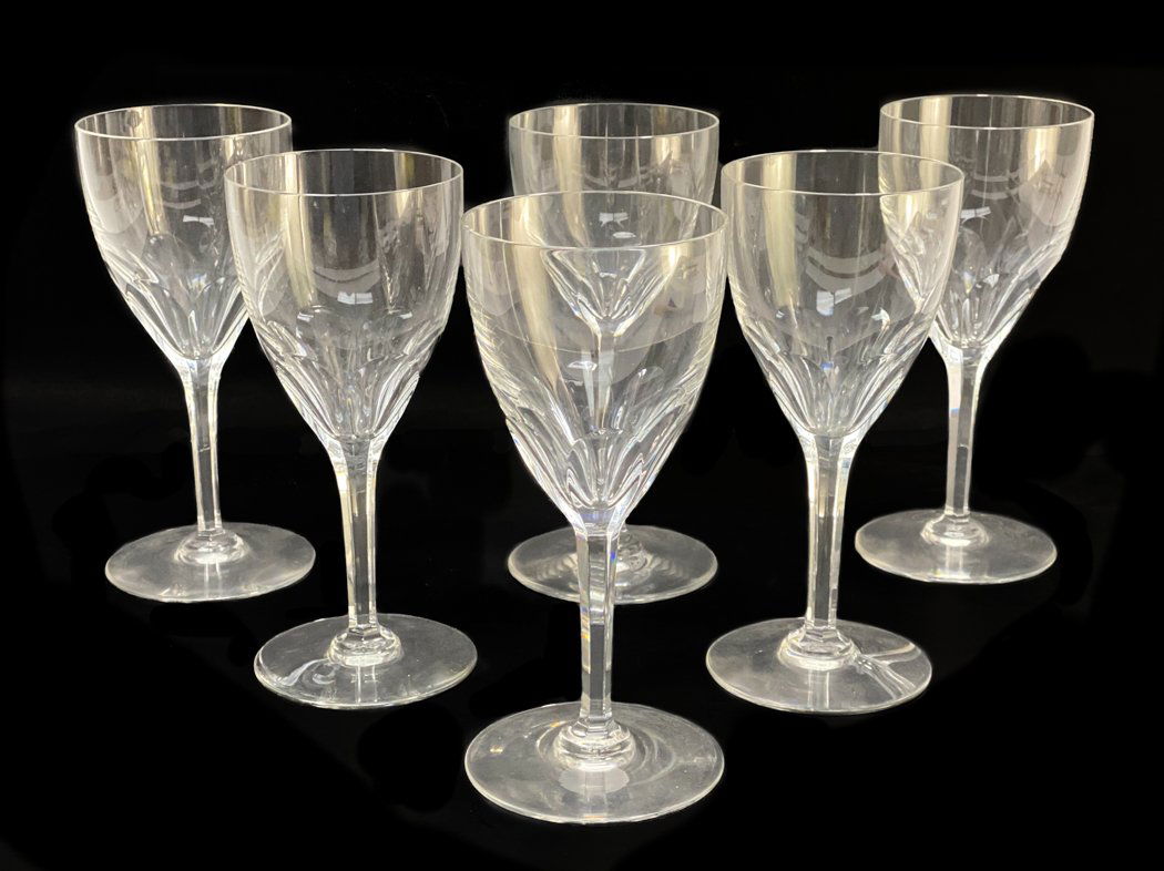 6 Baccarat France Cut Glass Water Goblets in Genova (1 of 4)