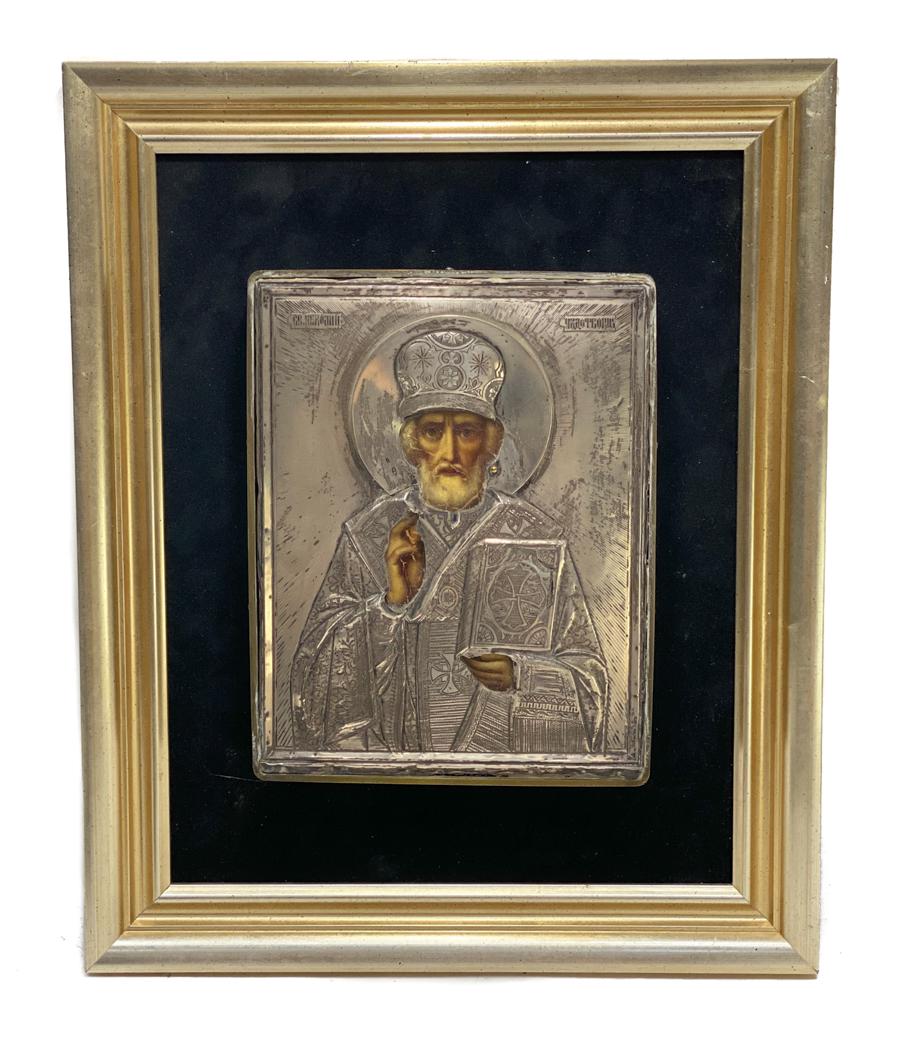 Russian Silver Saint Icon (1 of 3)