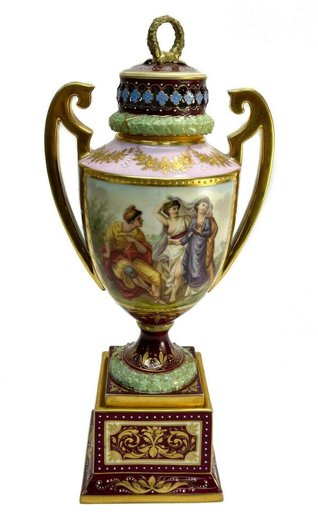 Royal Vienna Austria Hand Painted Porcelain Twin (1 of 9)