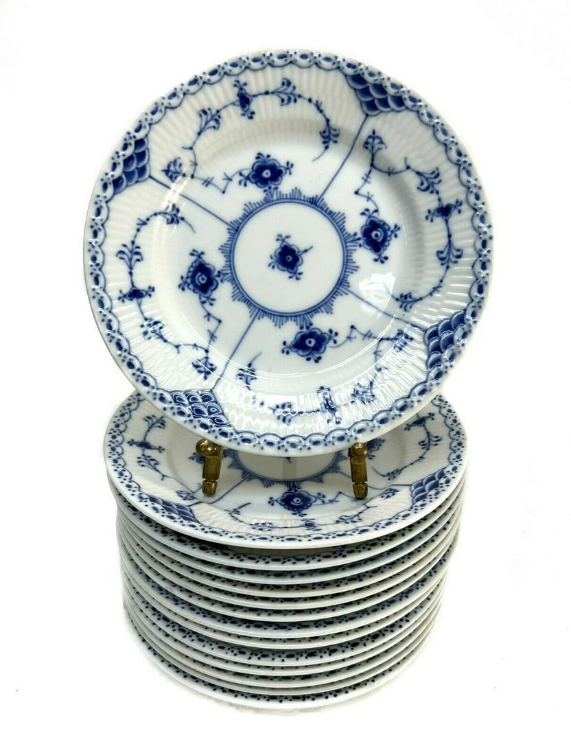 14 Royal Copenhagen Bread Plates in Fluted Half Lace (1 of 4)