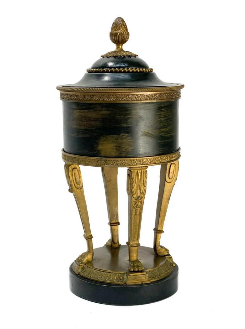 Empire Style Gilt Bronze  Small Footed Urn (1 of 6)