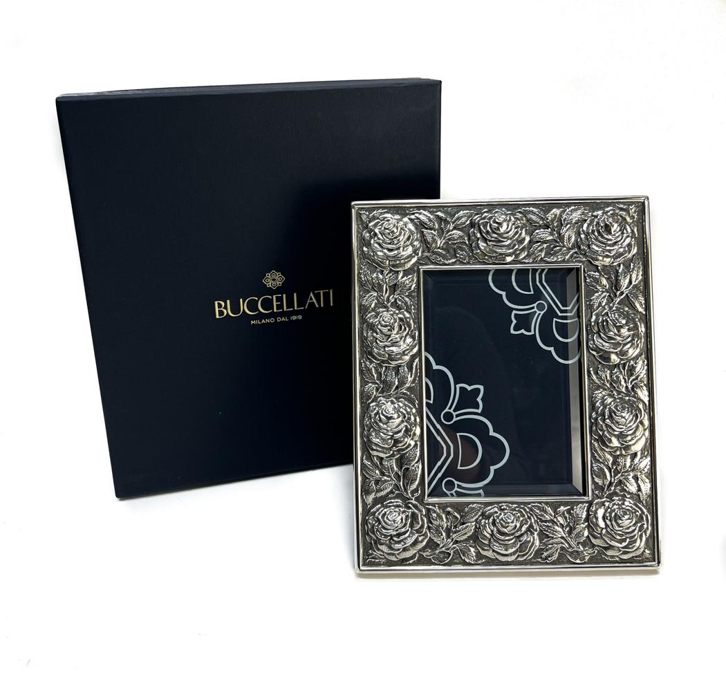 Buccellati Italian Sterling Silver Rose Photo Frame (1 of 6)