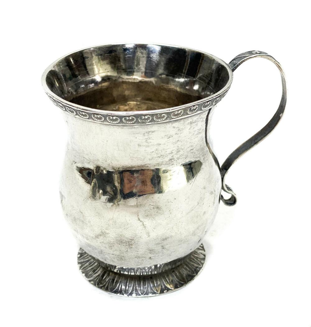 John Curry Philadelphia Coin Silver Creamer Cup, c1840 (1 of 4)