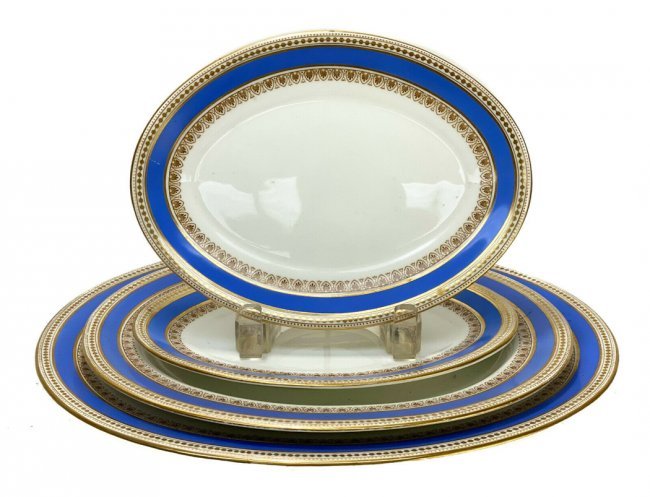4 Royal Worcester Tiffany & Co. Oval Serving Dishes , circa 1890 (1 of 4)