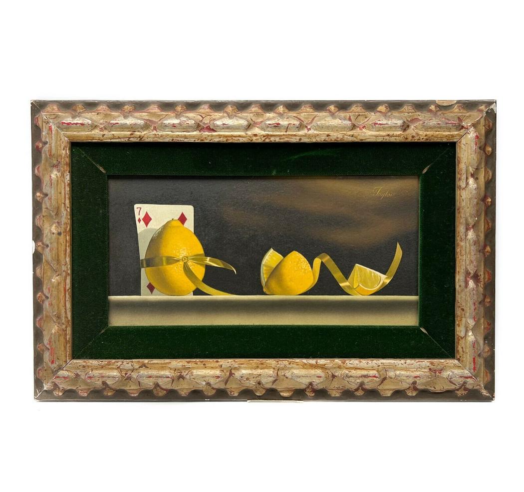 John Taylor Still Life Painting Lemons & Playing Card (1 of 6)