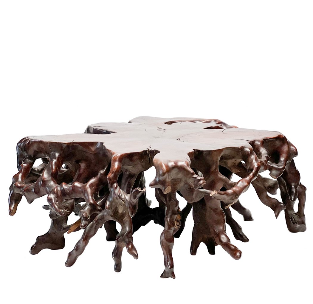 Chinese Carved Wood Foot Stool (1 of 8)