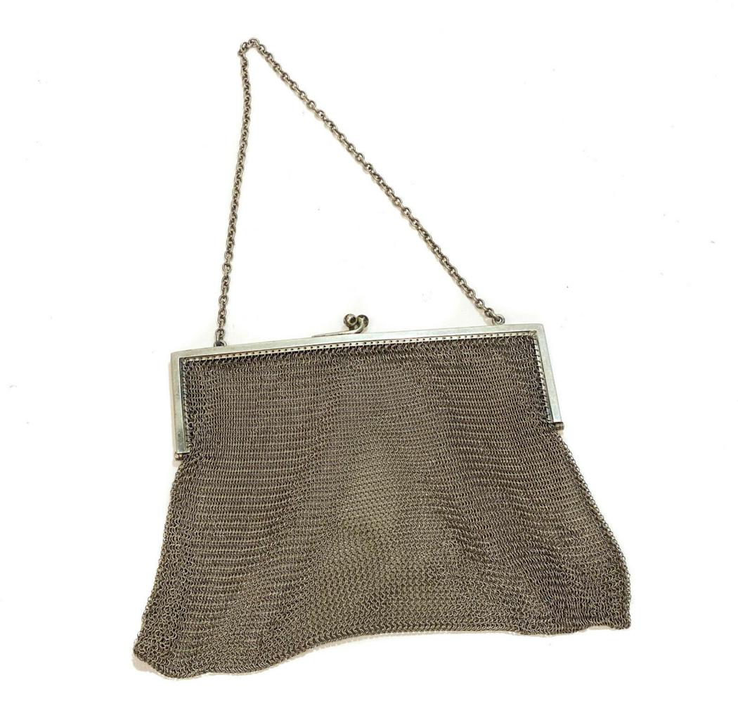Sterling Silver Chainmail Mesh Purse Handbag (1 of 5)