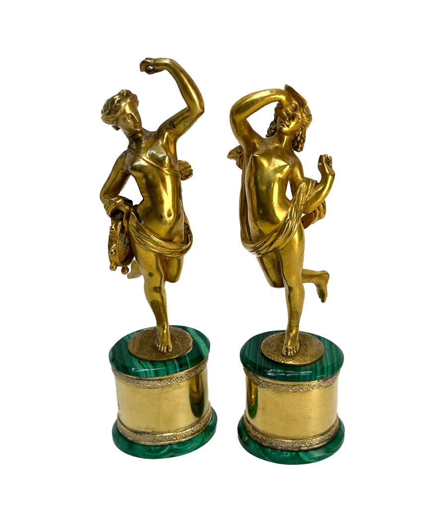 Pair Russian 84 Gilt Silver Dancer Figurines (1 of 7)