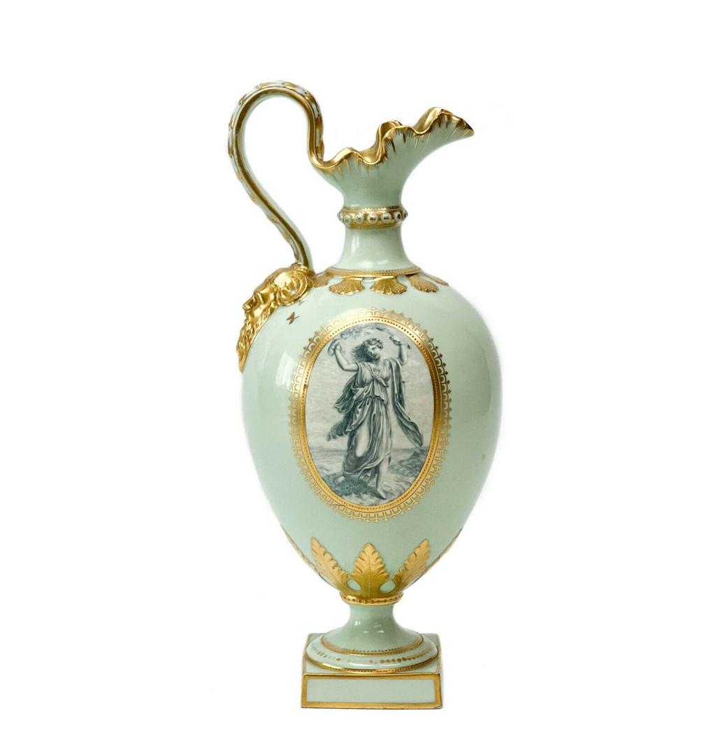 Royal Crown Derby England Hand Painted Porcelain Footed Ewer Classic Decor c1880 (1 of 6)