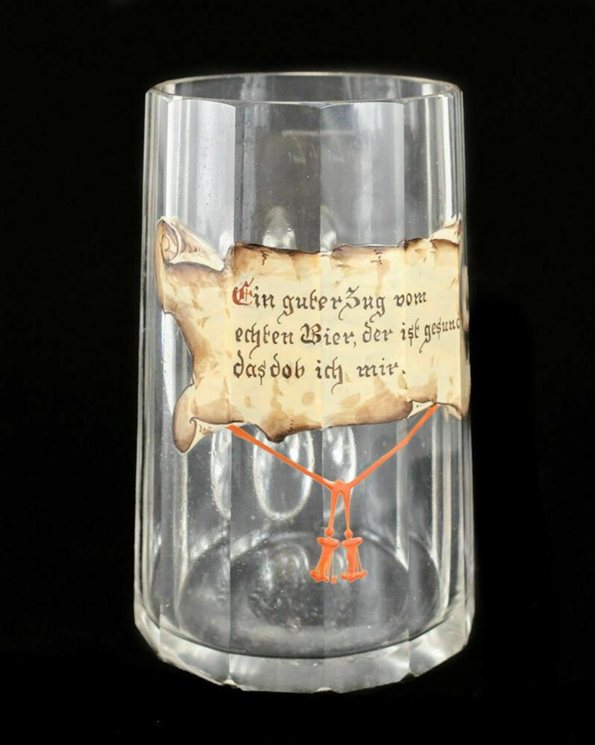 German Stein Art Glass Beer Mug, circa 1900 (1 of 4)