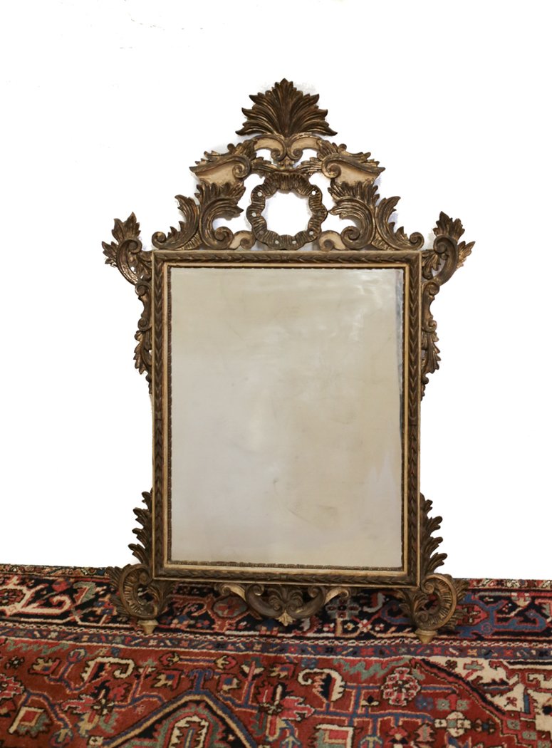 Continental Carved gilt wood Over-mantle or Wall mirror (1 of 7)