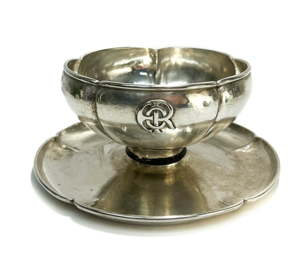 The Kalo Shop Hand Wrought Sterling Silver Sauce Bowl & Underplate #s12 (1 of 8)