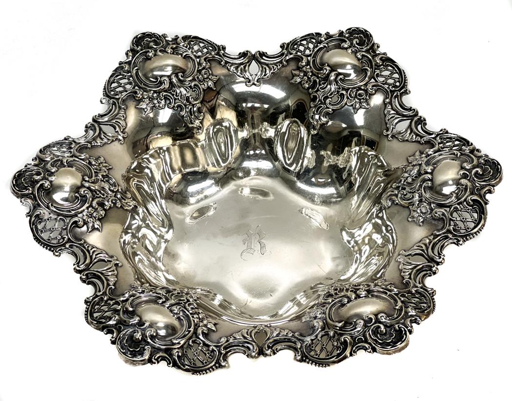 R. Wallace & Sons Mfg Sterling Silver Pierced Bowl (1 of 6)