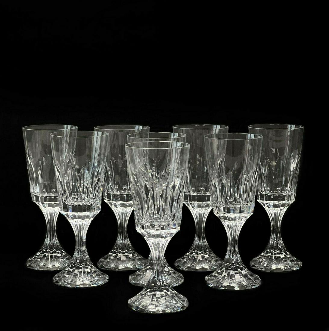 8 Baccarat France Crystal Cut Glass Water Goblets in D'Assas (1 of 4)