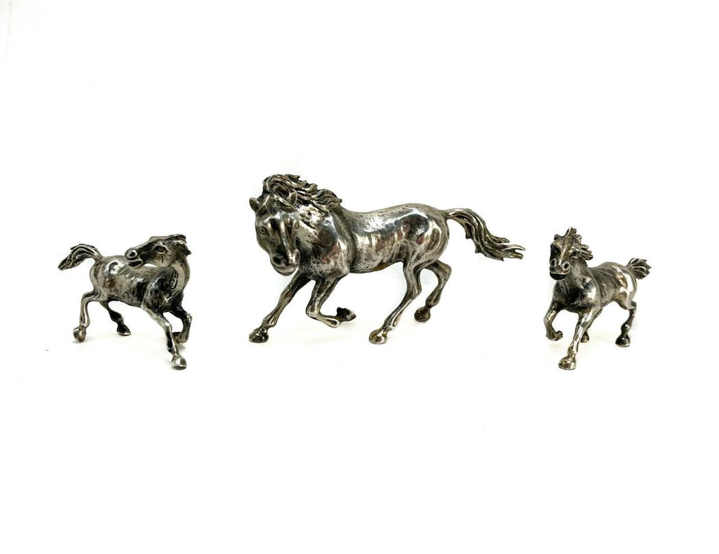 3 Mario Cerreti 100 AR Argentieri 800 Silver Miniature Cavalli Horse Figurines (1 of 11)