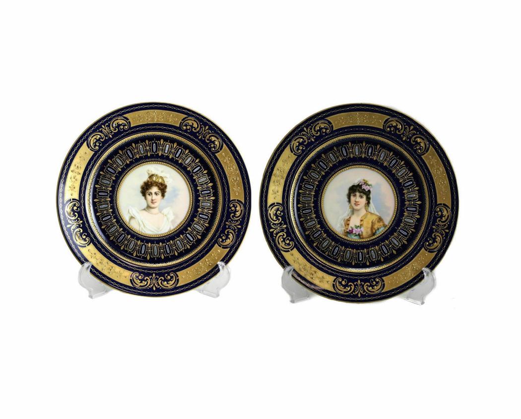 Royal Vienna Porcelain Portrait Plates, c 1900 (1 of 7)
