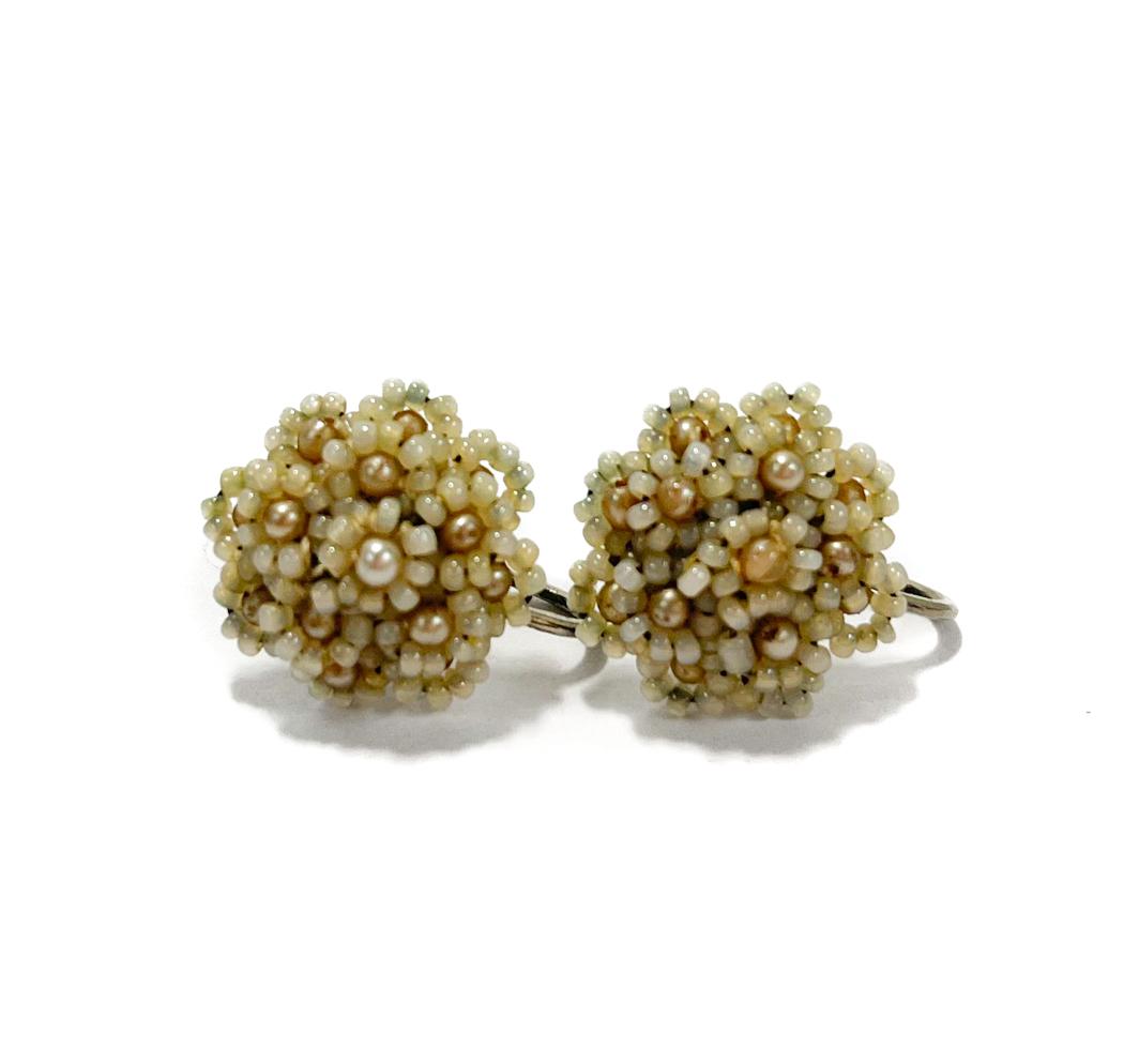 Seed Pearl Twist back earrings (1 of 5)