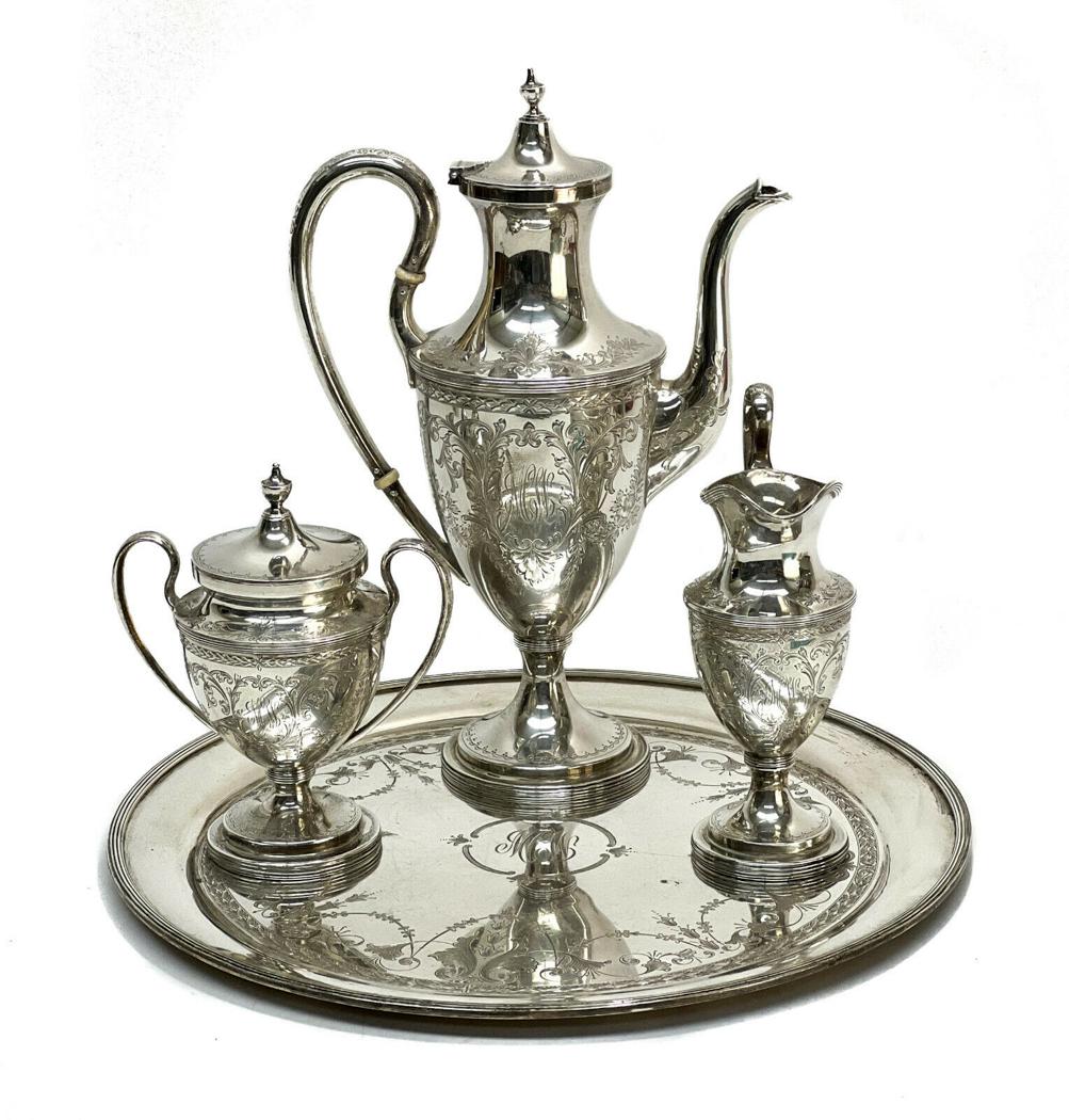 S. Kirk & Sons Sterling Silver Tea Set Service (1 of 9)