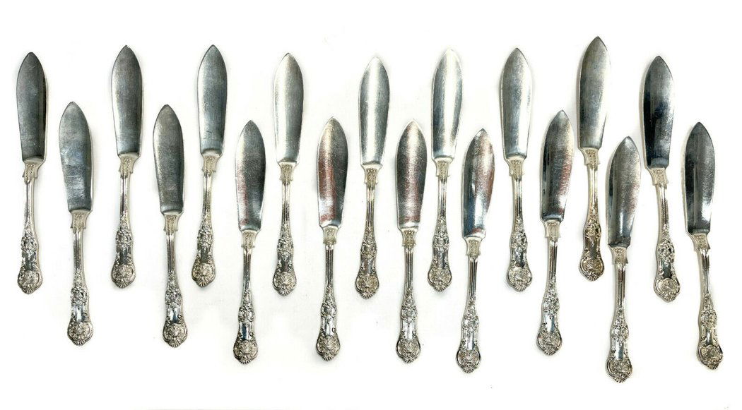 18 Asprey & Co. Ltd London Sterling Silver Fruit Knives (1 of 6)