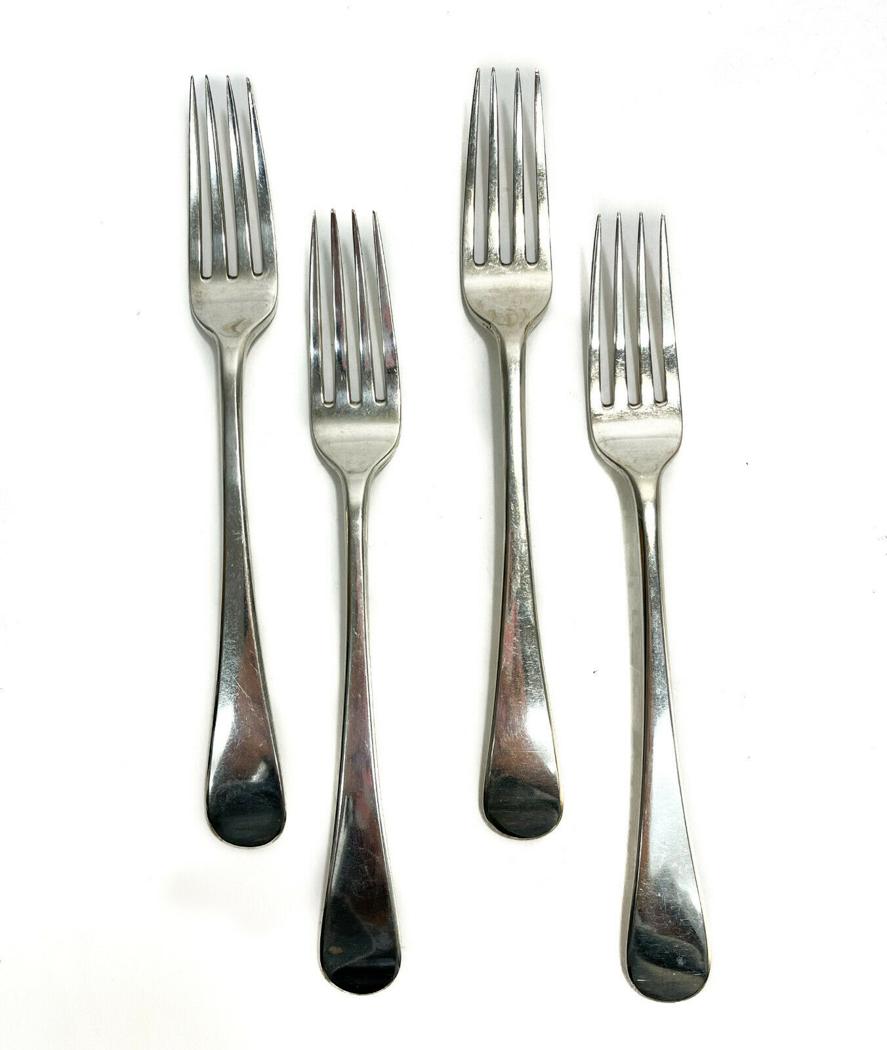 4 Peter & Ann Bateman London Georgian Sterling Silver Forks (1 of 4)