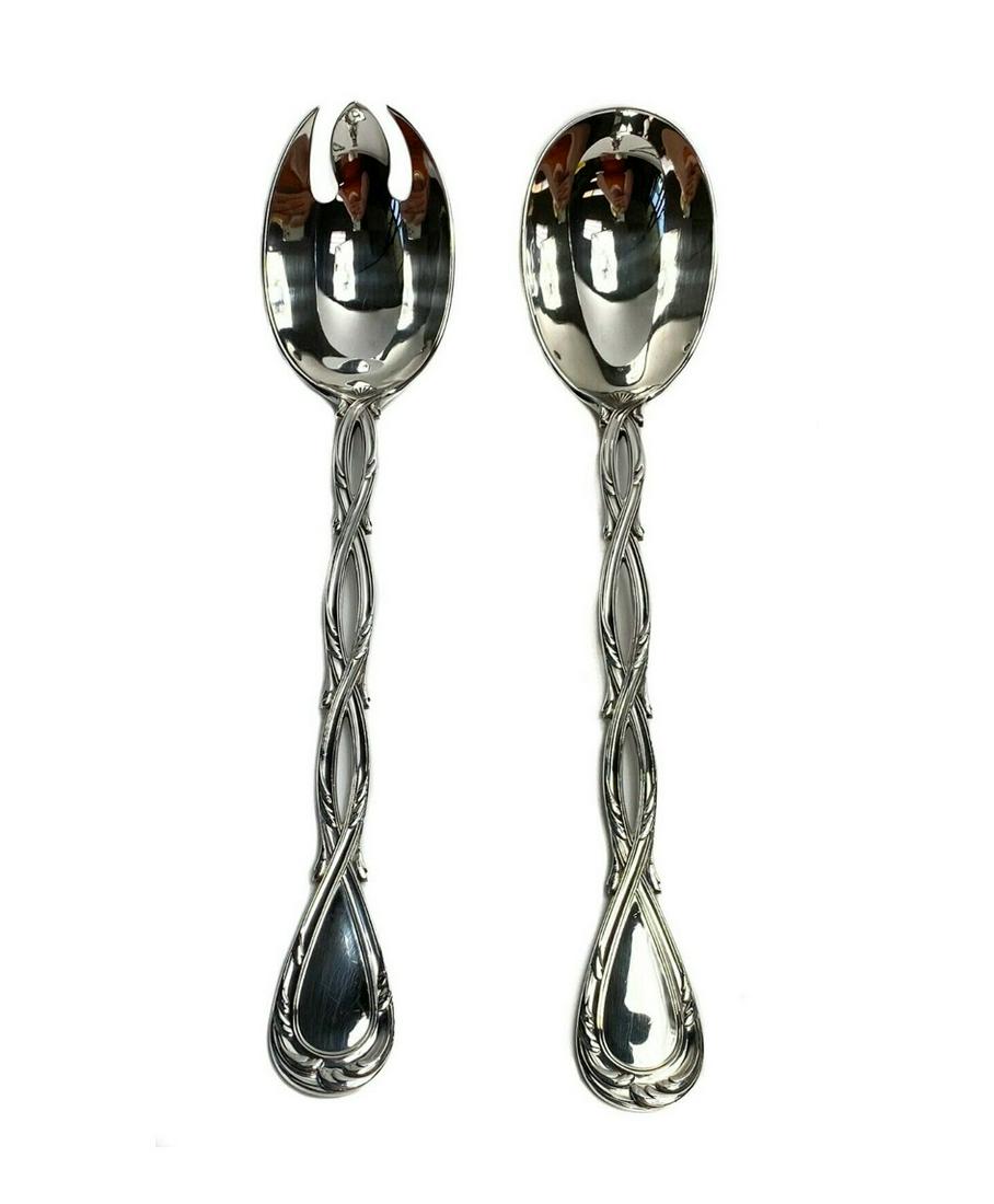 Pair Emile Puiforcat .950 Silver Salad Servers (1 of 5)