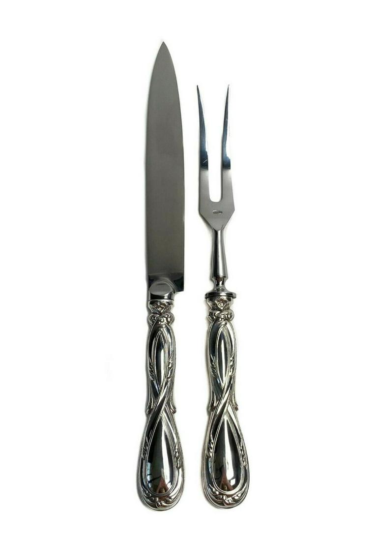 Pair Emile Puiforcat Sterling Silver .950 Carving Set (1 of 4)