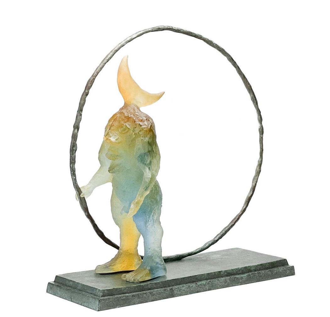Richard Taxier Daum Enlancer l'espace Pate de Verre Bronze Sculpture Ltd Ed/125 (1 of 7)