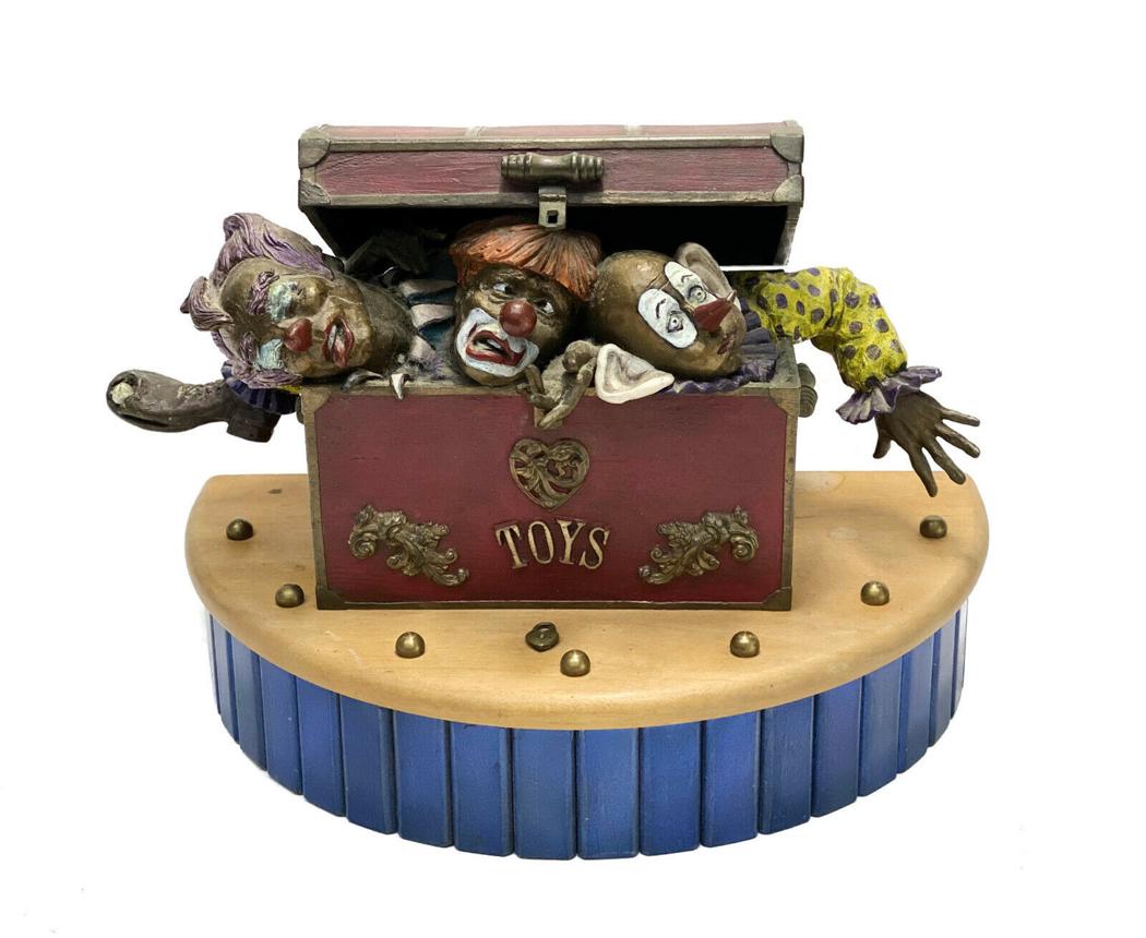 Martin Eichinger Bronze Sculpture- Clowns in Chest (1 of 8)