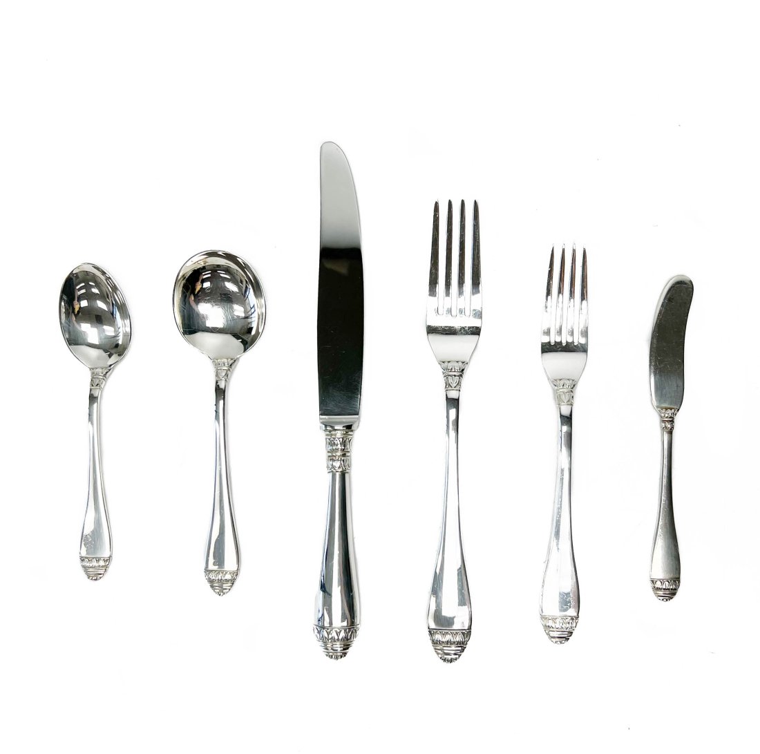 24pc Buccellati Sterling Silver Flatware Service for 4 in French Empire (1 of 6)