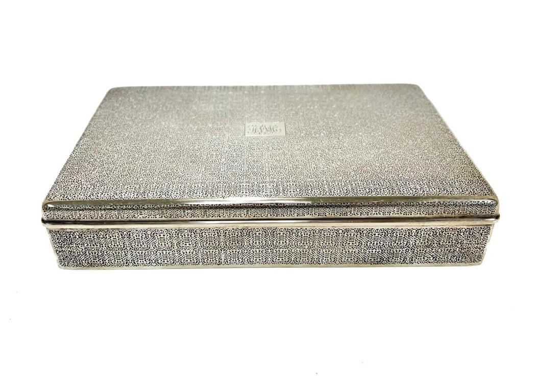 Tiffany & Co. Makers Sterling Silver Cigar Box, John C. Moore, 1928 (1 of 8)