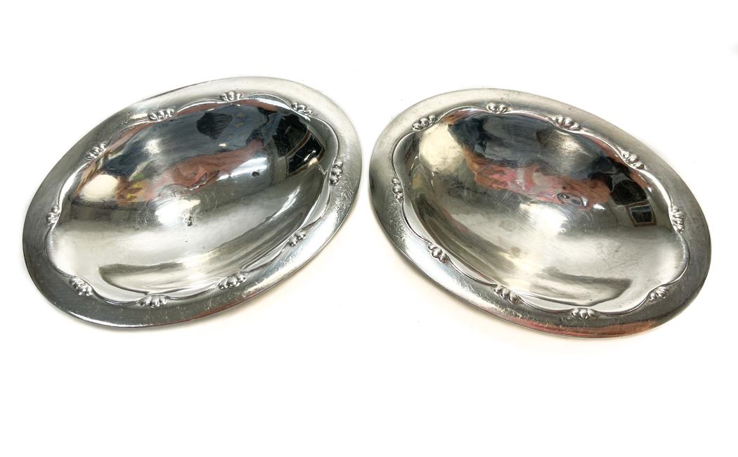 Pair Georg Jensen  Sterling Silver Open Salt Cellars #243 (1 of 4)