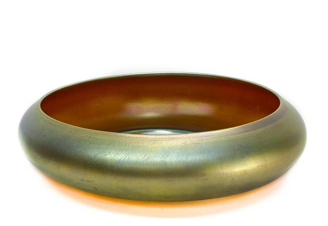 Steuben Carder Gold Aurene Glass Bowl #2879 (1 of 4)