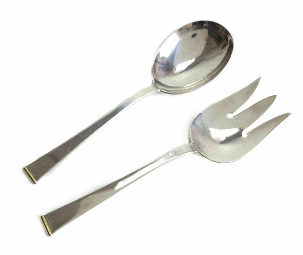 Gorham Sterling Silver & 18K Gold Salad Servers (1 of 4)