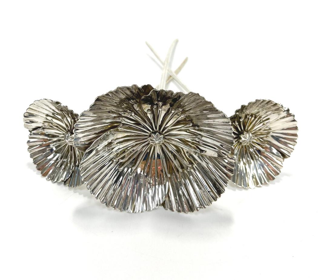 3 Continental Silver Figural Long Stem Flowers (1 of 6)