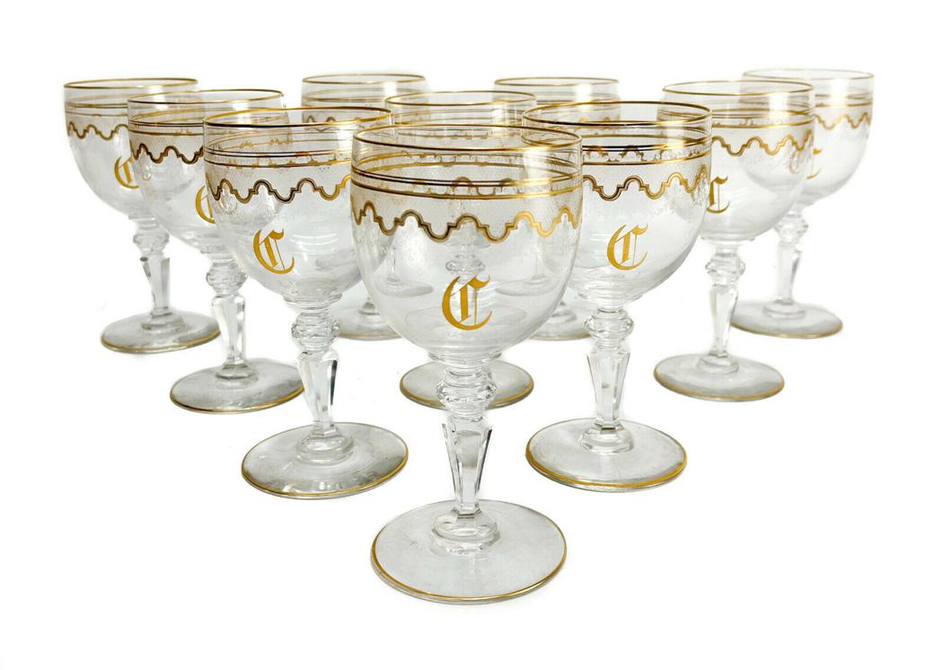10 Saint Louis French Glass Water Goblets in Beethoven (1 of 3)