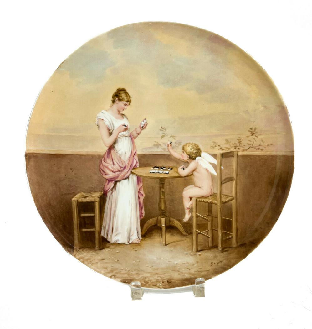 Royal Vienna Austria Porcelain Hand Painted Charger Wall Plate circa 1920 Signed (1 of 5)