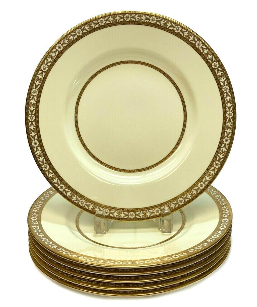 6 Minton England Porcelain Dinner Plates (1 of 3)