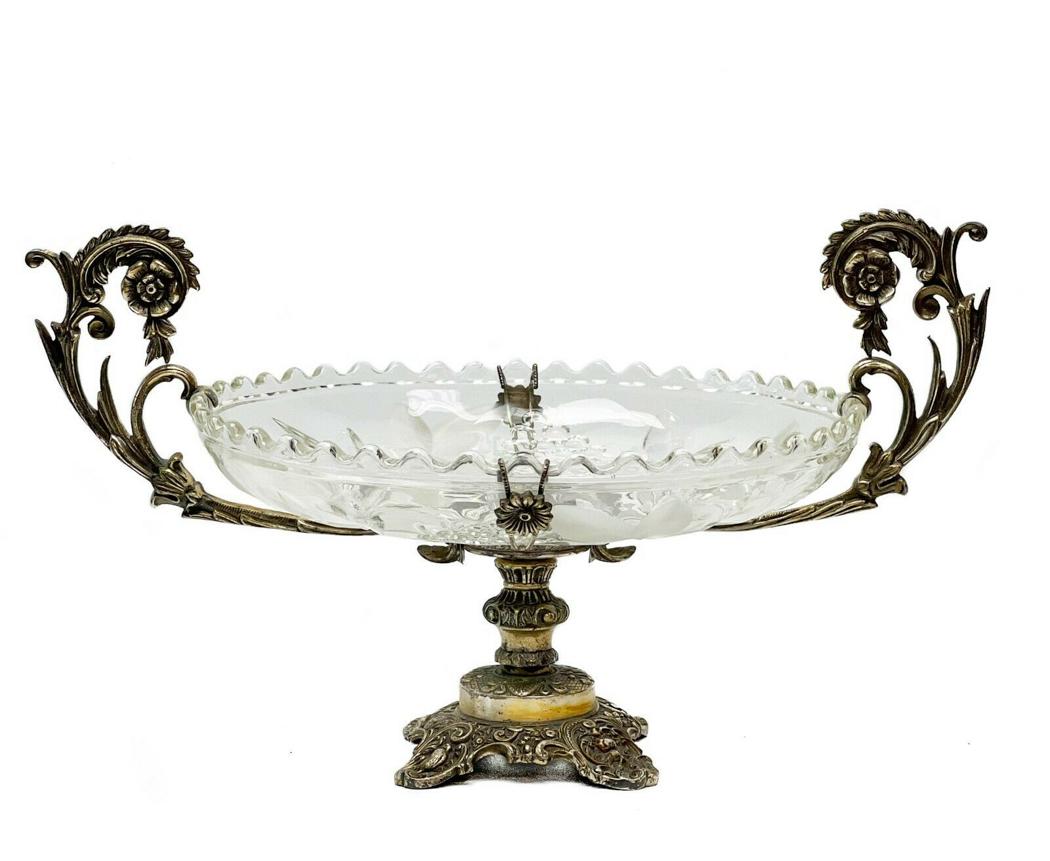 Cut Glass and Gilt Bronze Mounted Centerpiece Bowl (1 of 6)