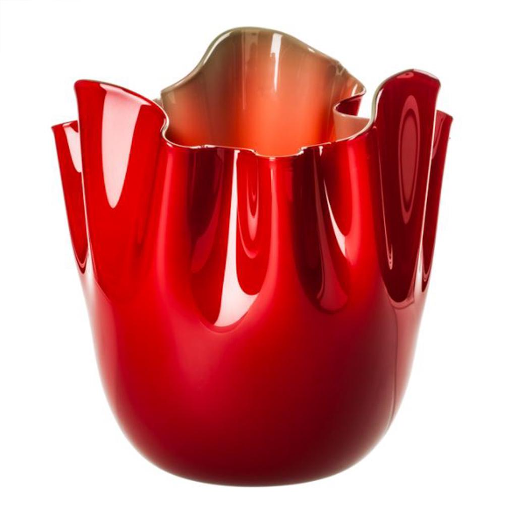 Venini Fazzoletto Opaline Glass Vase by Fulvio Bianconi (1 of 9)