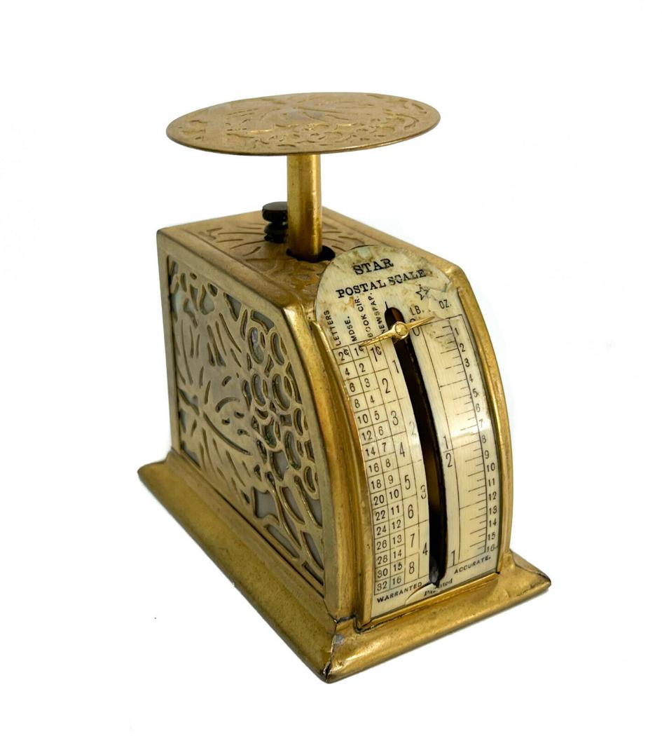 Tiffany Studios Bronze Postage Scale in Grapevine (1 of 7)