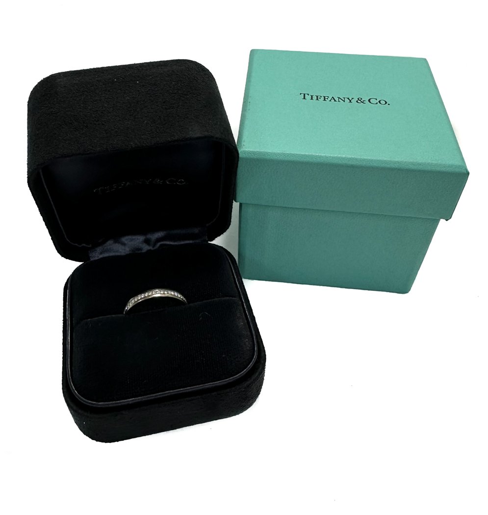 Tiffany 18k White Gold and Diamond Eternity Band, Size 7 (1 of 12)