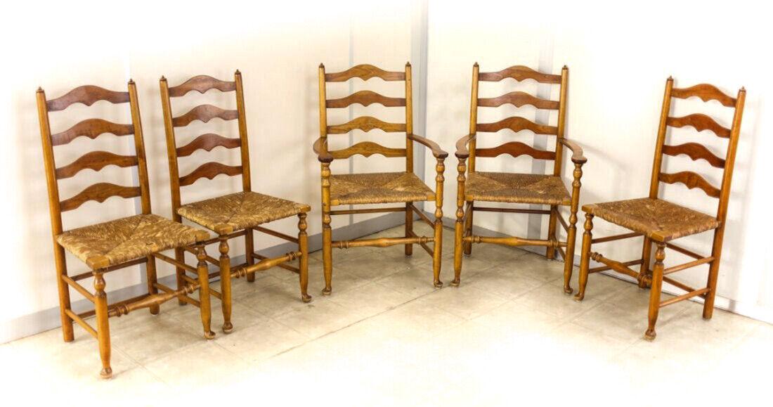 5 Stickley Favetteville Syracuse Ladder Back Chairs - No Reserve (1 of 8)