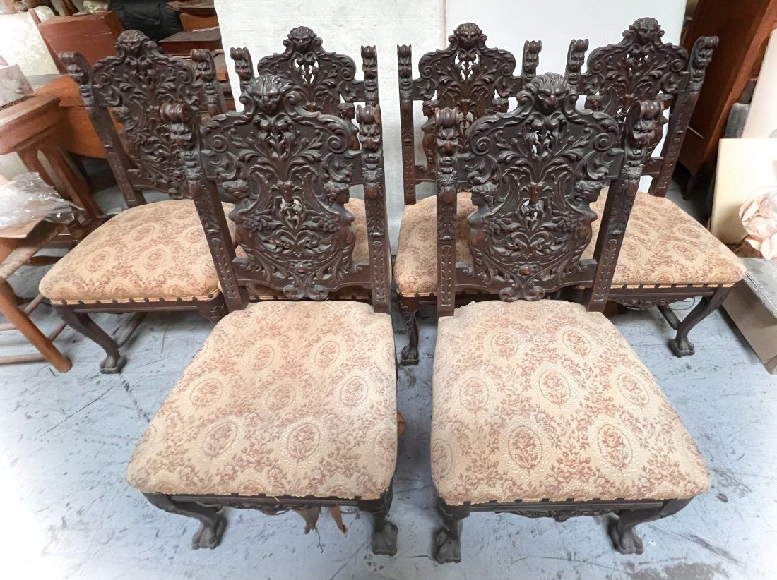 6pc set of Victorian Renaissance Revival Side Chairs (1 of 10)