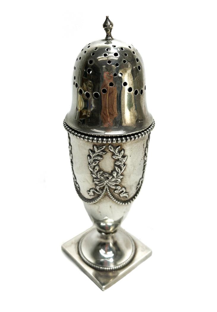 George W. Shiebler & Co. Sterling Silver Footed Muffineer, circa 1910 (1 of 7)