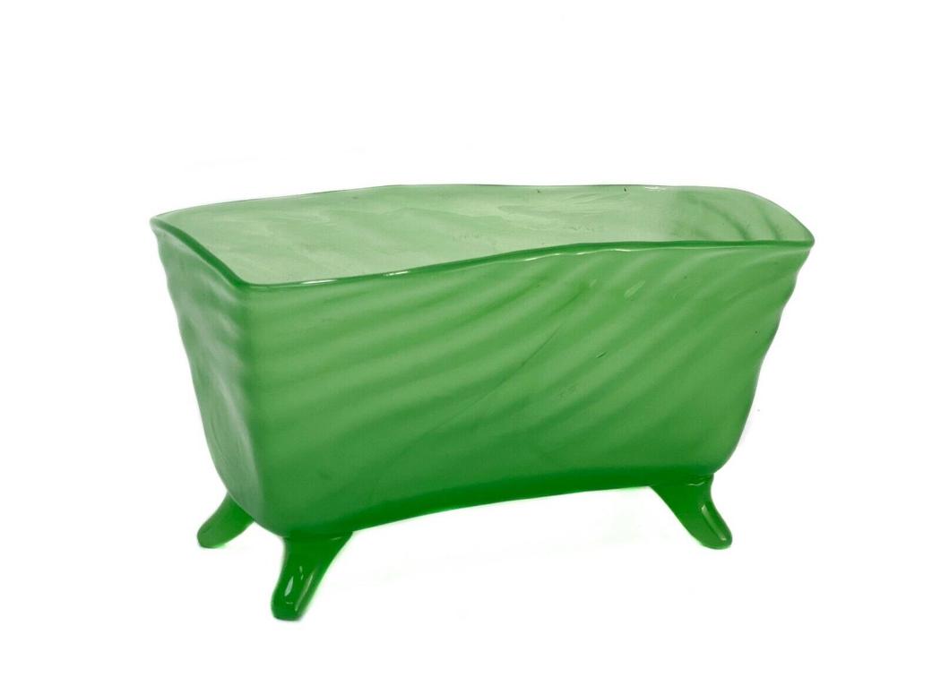 Steuben Green Jade Glass Footed Planter #6380 (1 of 5)