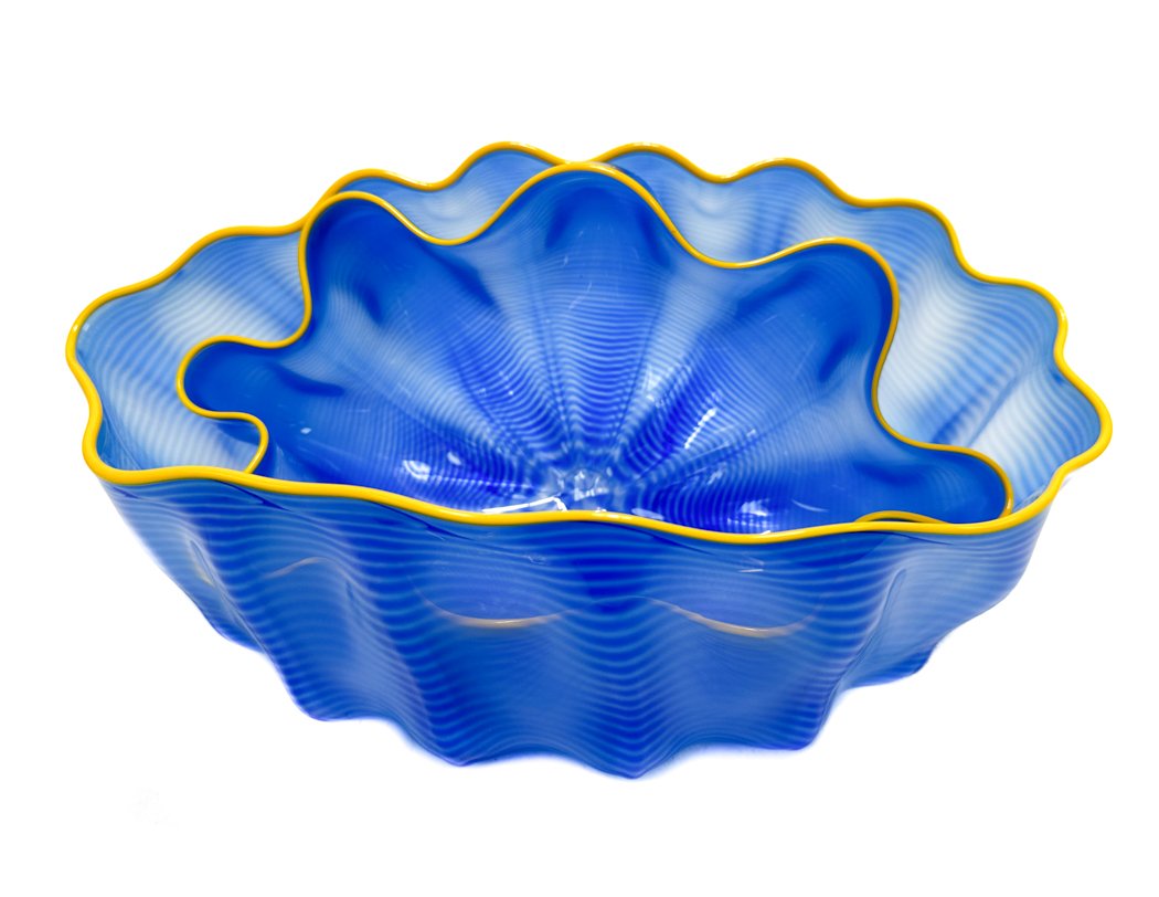 Dale Chihuly Larkspur Seaform Set with Gold Lip Wraps, 2000 (1 of 14)